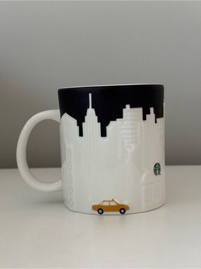 Starbucks 2012 New York City 3D Relief Collector Series Mug Taxi 16oz
